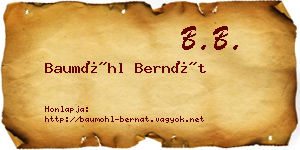 Baumöhl Bernát névjegykártya